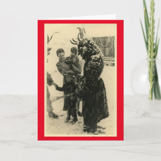 Grüße von Krampus! Feiertagskarte