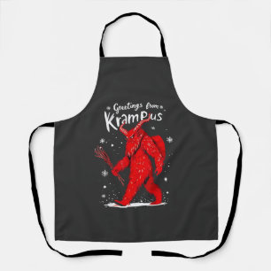 Grüße von Krampus Weihnachten Schürze