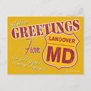 Grüße von Landover Maryland Postcard Postkarte