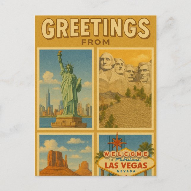 Grüße von Las Vegas Nevada Postcard Postkarte (Vorderseite)