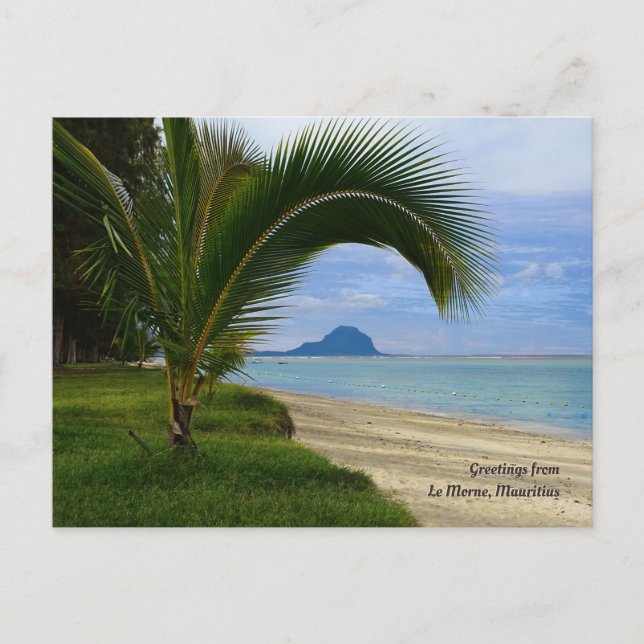 Grüße von Le Morne, Mauritius Postkarte (Vorderseite)