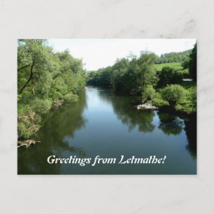 Grüße von Letmathe - Fluss Lenne Postkarte