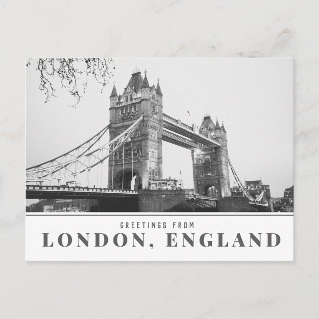 Grüße von London Tower Bridge Postcard Postkarte (Vorderseite)