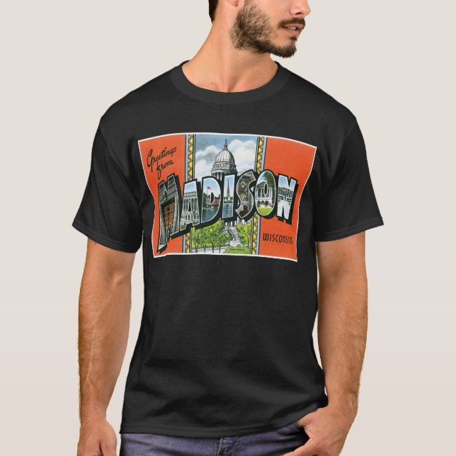 Grüße von Madison, Wisconsin! T-Shirt (Vorderseite)