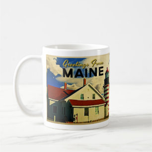 Grüße von Maine-Leuchtturm Kaffeetasse