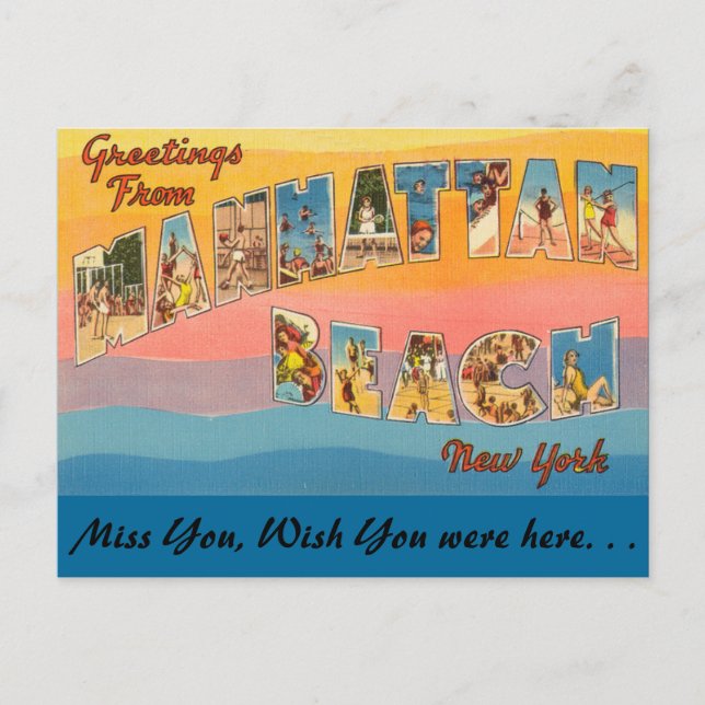Grüße von Manhattan Beach Postkarte (Vorderseite)