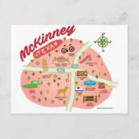 Grüße von McKinney Postcard