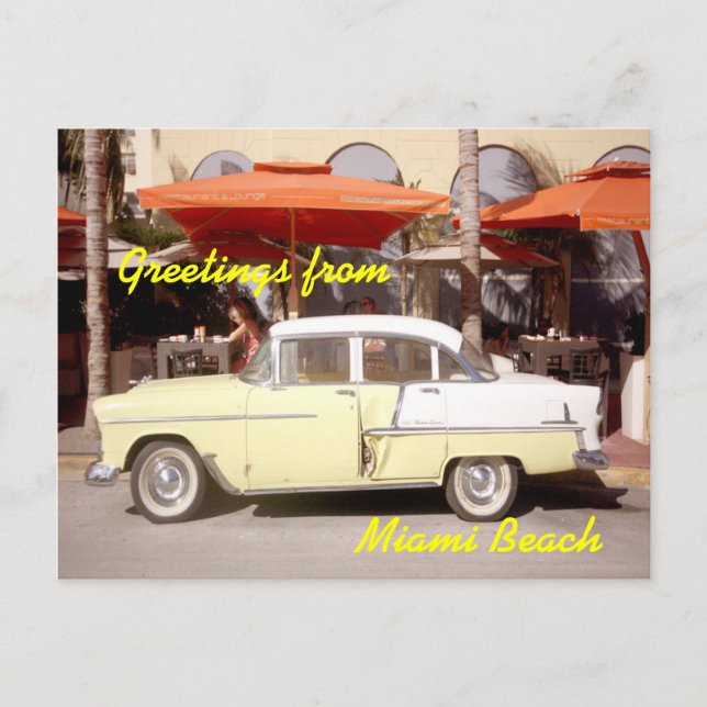 Grüße von Miami Beach Postkarte (Vorderseite)