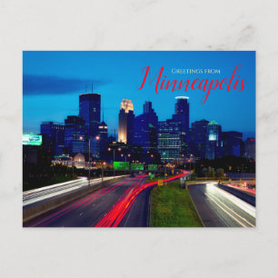 Grüße von Minneapolis Minnesota Postkarte