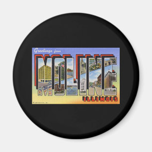 Grüße von Moline Illinois Magnet