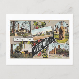 Grüße von Morristown NJ Vintage Style Postkarte