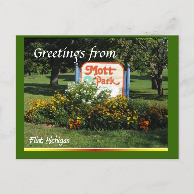 Grüße von Mott Mark Postkarte (Vorderseite)