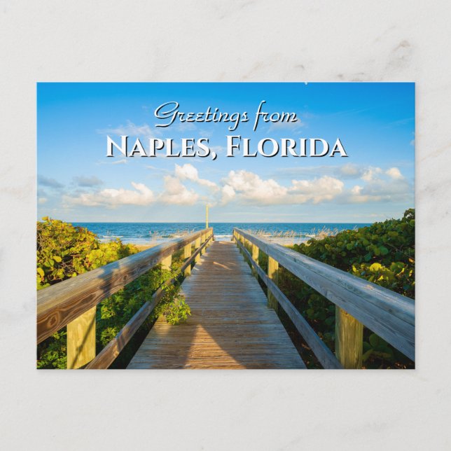 Grüße von Neapel Florida Beach Postcard Postkarte (Vorderseite)