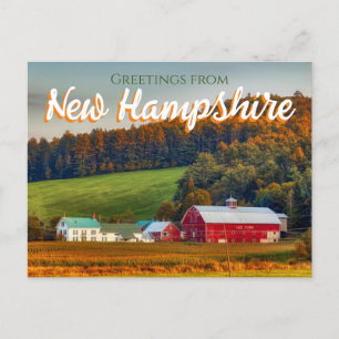 Grüße von New Hampshire Postkarte Laubwerk