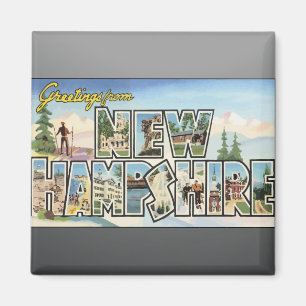Grüße von New Hampshire, Vintag Magnet