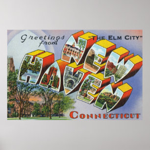Grüße von New-Haven, CT Poster