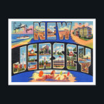 Grüße von New Jersey Vintage Travel Postkarte<br><div class="desc">Gruß aus New Jersey Vintage Travel Postcard</div>