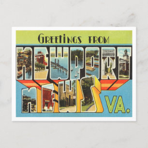 Grüße von News, Virginia Travel Postkarte