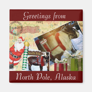 Grüße von Nordpol, Alaska Magnet