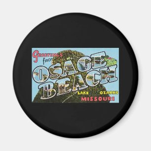 Grüße von Osage-Strand Missouri Magnet