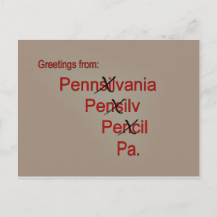 Grüße von PA Postkarte