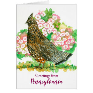 Grüße von Pennsylvania Ruffed Grouse Laurel