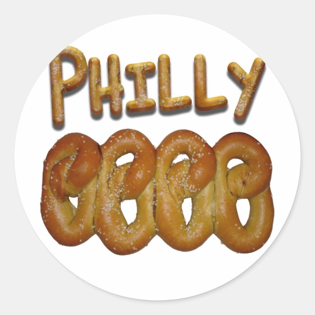 Grüße von Philly Runder Aufkleber (Vorderseite)