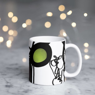 Grüße von Philydion: Abstrakt Schwarz und Weiß Kaffeetasse