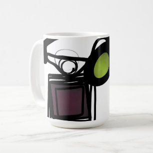 Grüße von Philydion: Abstrakt Schwarz & Weiß Kaffeetasse