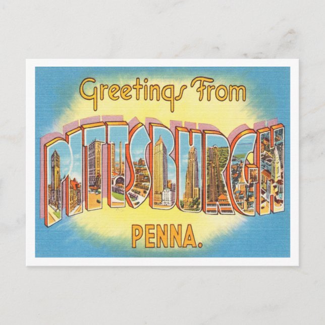 Grüße von Pittsburgh, Pennsylvania Travel Postkarte (Vorderseite)