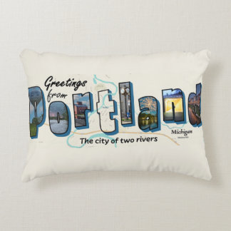 Grüße von Portland Accent Pillow Dekokissen