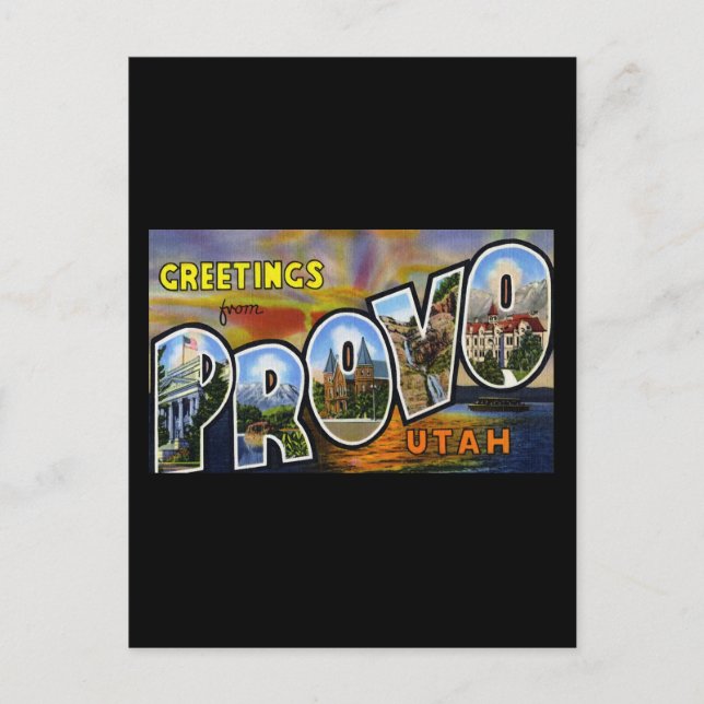 Grüße von Provo Utah Postkarte (Vorderseite)