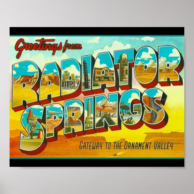 Grüße von Radiator Springs Arizona Poster (Vorne)