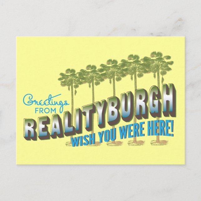 Grüße von Realityburgh - wünschten, Sie wären hier Postkarte (Vorderseite)