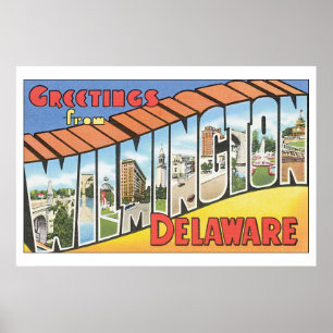 Grüße von Reise Wilmingtons Delaware_Vintage Poster