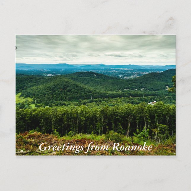 Grüße von Roanoke Postkarte (Vorderseite)