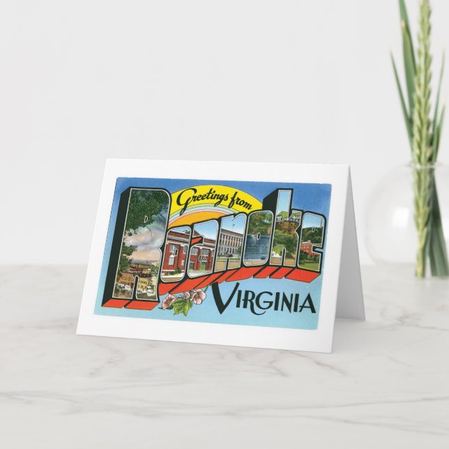 Grüße von Roanoke, Virginia Karte (Vorderseite)