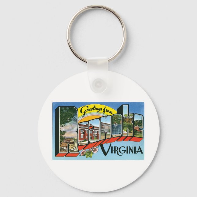 Grüße von Roanoke, Virginia Schlüsselanhänger (Vorderseite)