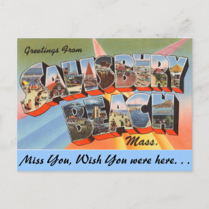 Grüße von Salisbury Beach, Mass. Postkarte