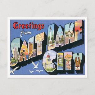 Grüße von Salt Lake City Utah Postkarte