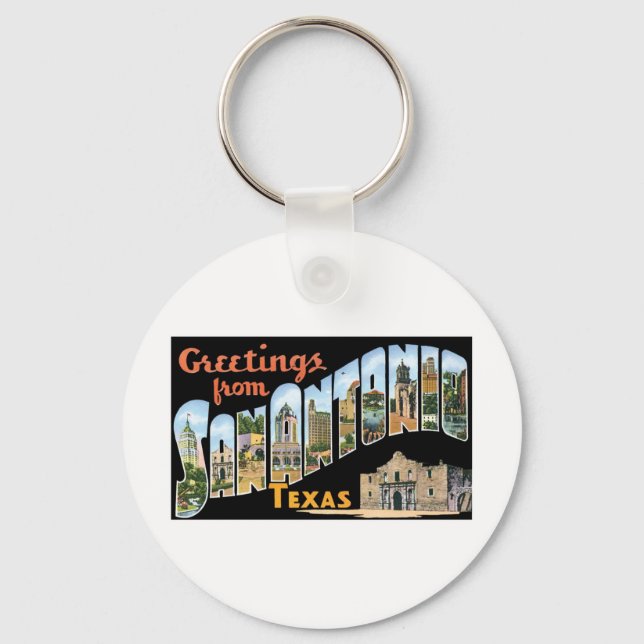 Grüße von San Antonio Texas Schlüsselanhänger (Vorderseite)