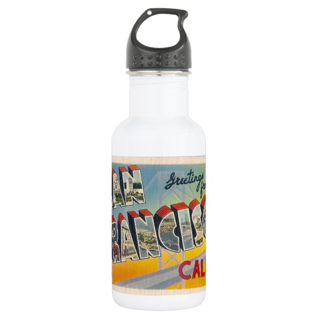 Grüße von San Francisco Trinkflasche (Vorderseite)