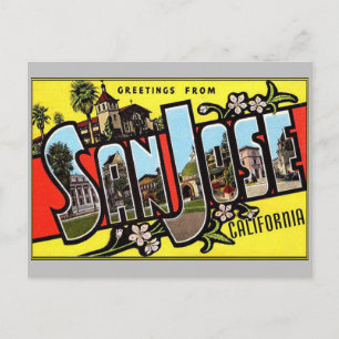 Grüße von San Jose California Postcard Postkarte