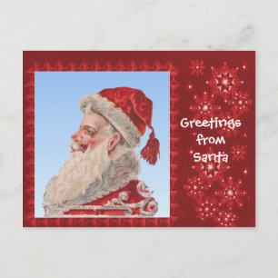 Grüße von Santa Feiertagspostkarte