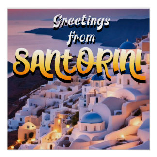Grüße von Santorini Poster