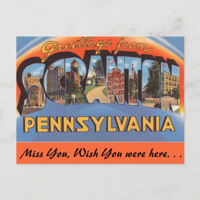 Grüße von Scranton Postkarte (Vorderseite)