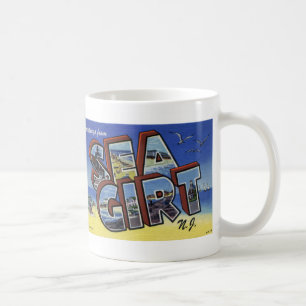 Grüße von Sea Girt NJ Vintage Postkarten-Mug Kaffeetasse