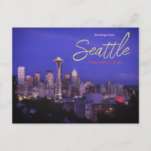 Grüße von Seattle Washington Postkarte
