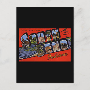 Grüße von South Bend Indiana Postkarte