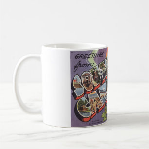 Grüße von South Carolina Retro Großbuchstaben Tass Kaffeetasse